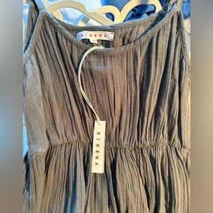 Cornea faded green spaghetti strap cotton sundress. Size XS. NWT.